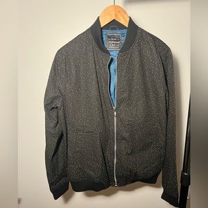 Topman black and white speckled bomber jacket